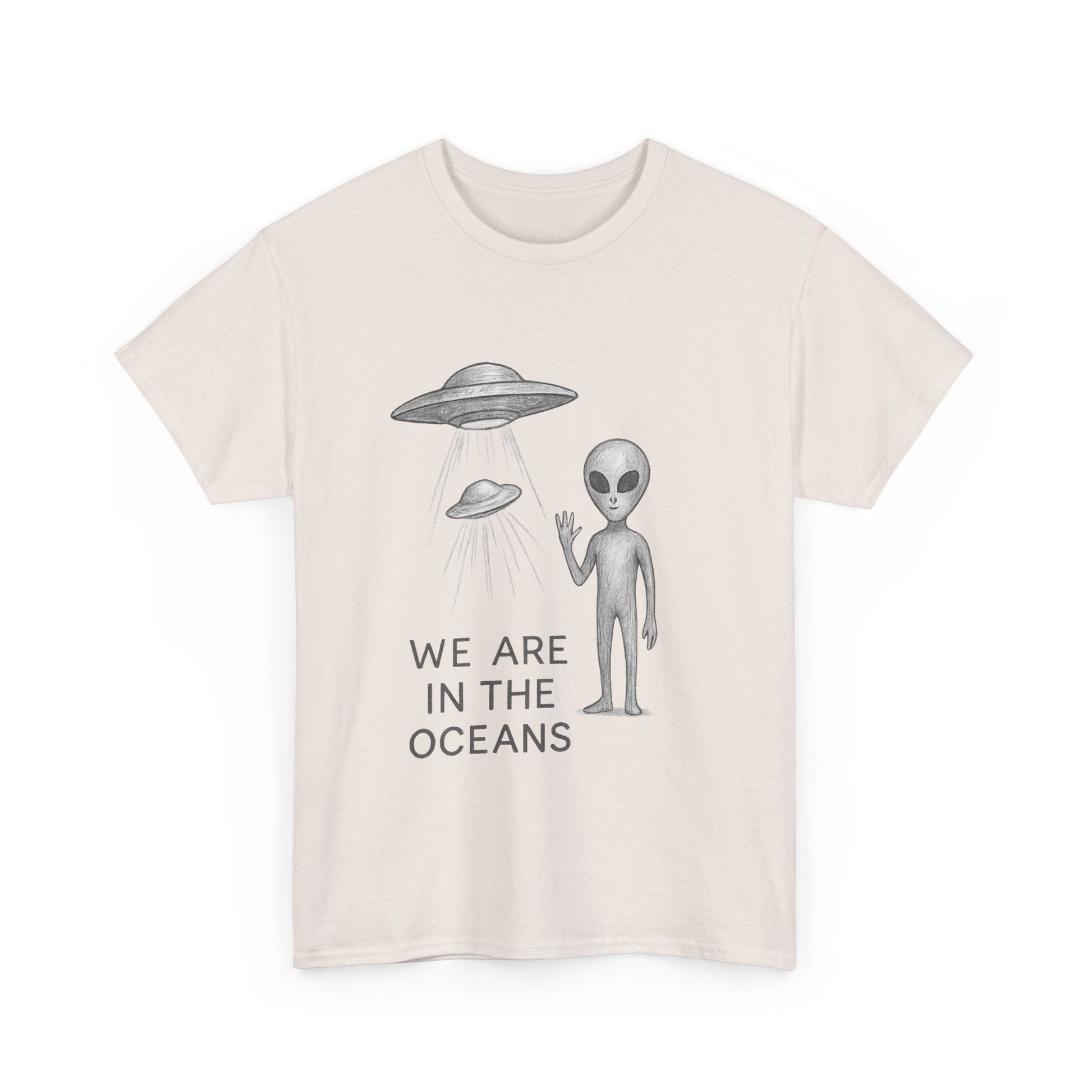 Unisex Alien Tee - Fun UFO Graphic Cotton T-Shirt, Gifts for Space Lovers, Comfortable Everyday Wear, Unique Sci - Fi Apparel - IconVexa