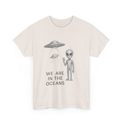 Unisex Alien Tee - Fun UFO Graphic Cotton T-Shirt, Gifts for Space Lovers, Comfortable Everyday Wear, Unique Sci - Fi Apparel - IconVexa