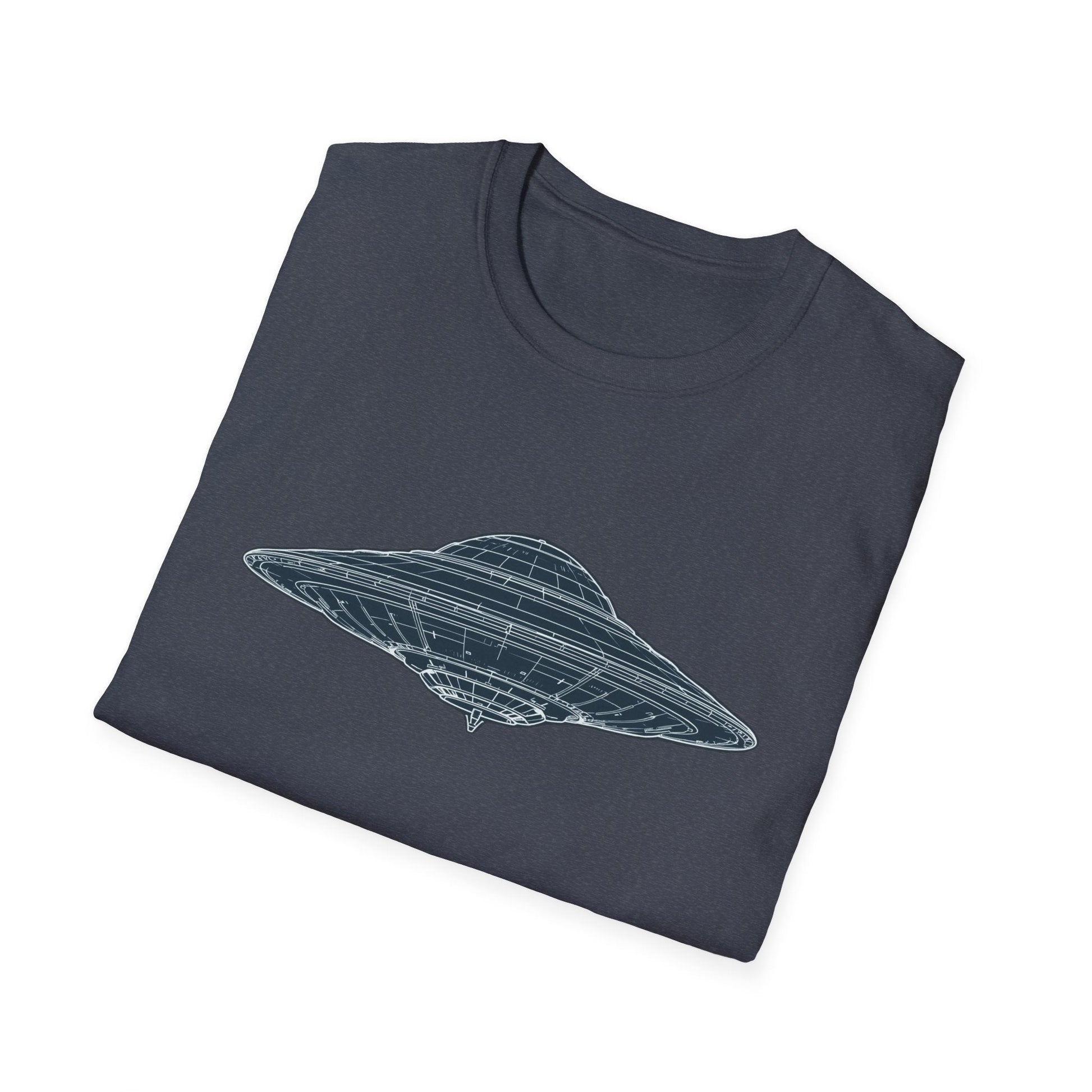 Unisex UFO Graphic T-Shirt, Fun Gift for Space Lovers, Casual Wear, Extra Soft T-Shirt, Birthday Gift, Geeky Apparel, Space Themed Clothing - IconVexa