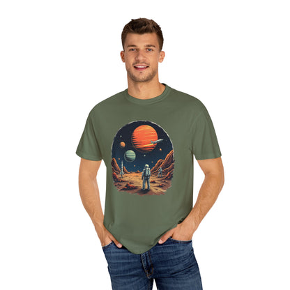 Astronaut T-Shirt | Outer Space Tee with Planets | Retro Sci - Fi Graphic for Space Lovers - IconVexa