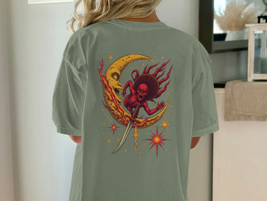 Astronaut Moon Surfing Artistic Graphic Shirt product