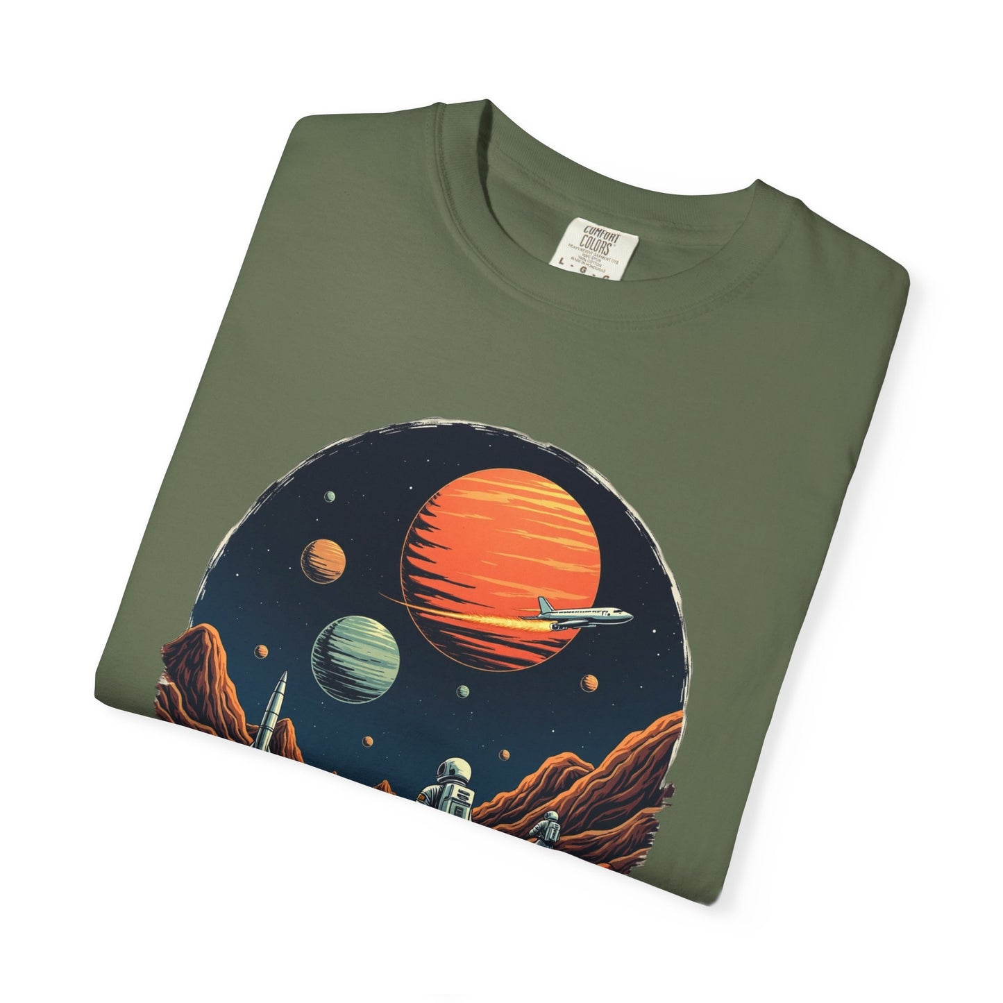 Astronaut T-Shirt | Outer Space Tee with Planets | Retro Sci-Fi Graphic for Space Lovers