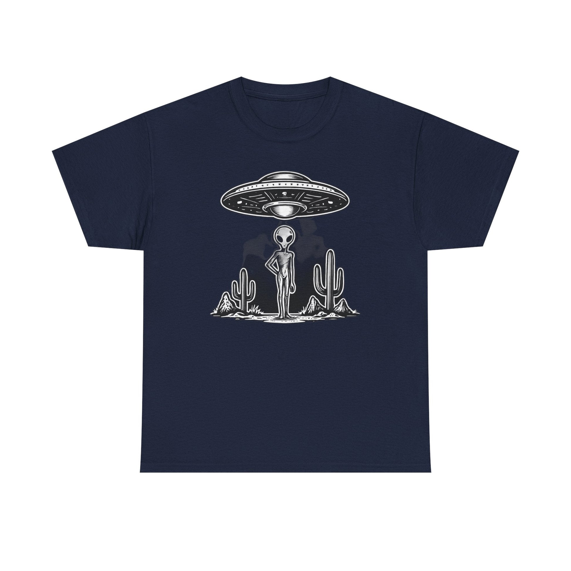 Alien Vibes Unisex Heavy Cotton Tee - Out of This World Design, Sci - Fi Shirt for Enthusiasts, Gift for Space Lovers, Graphic Tee, [...] - IconVexa