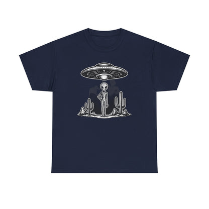 Alien Vibes Unisex Heavy Cotton Tee - Out of This World Design, Sci - Fi Shirt for Enthusiasts, Gift for Space Lovers, Graphic Tee, [...] - IconVexa