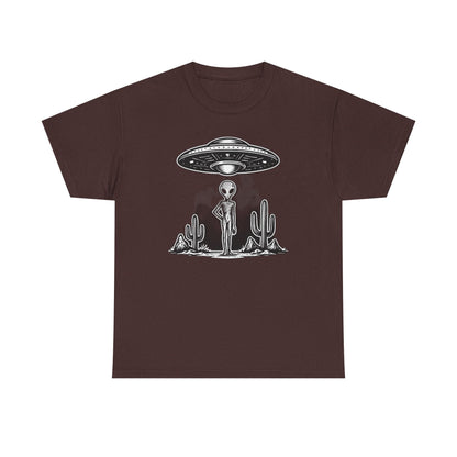 Alien Vibes Unisex Heavy Cotton Tee - Out of This World Design, Sci - Fi Shirt for Enthusiasts, Gift for Space Lovers, Graphic Tee, [...] - IconVexa