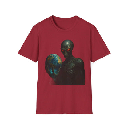 Alien - Inspired Unisex Softstyle T-Shirt, Graphic Tee, Sci - Fi Apparel, Cosmic Gift, Unisex Fashion, Space Lover's Shirt - IconVexa