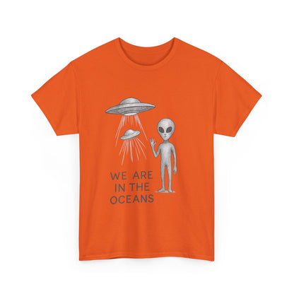 Unisex Alien Tee - Fun UFO Graphic Cotton T-Shirt, Gifts for Space Lovers, Comfortable Everyday Wear, Unique Sci - Fi Apparel - IconVexa