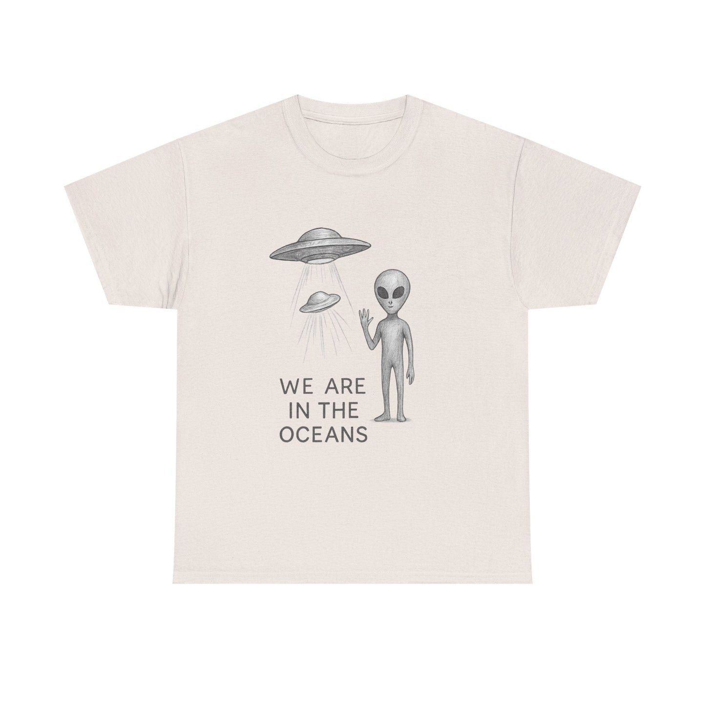 Unisex Alien Tee - Fun UFO Graphic Cotton T-Shirt, Gifts for Space Lovers, Comfortable Everyday Wear, Unique Sci - Fi Apparel - IconVexa