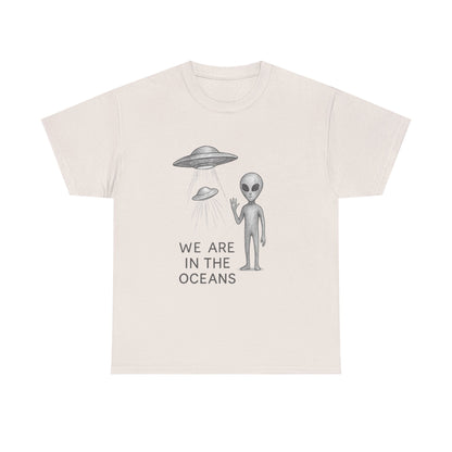 Unisex Alien Tee - Fun UFO Graphic Cotton T-Shirt, Gifts for Space Lovers, Comfortable Everyday Wear, Unique Sci - Fi Apparel - IconVexa