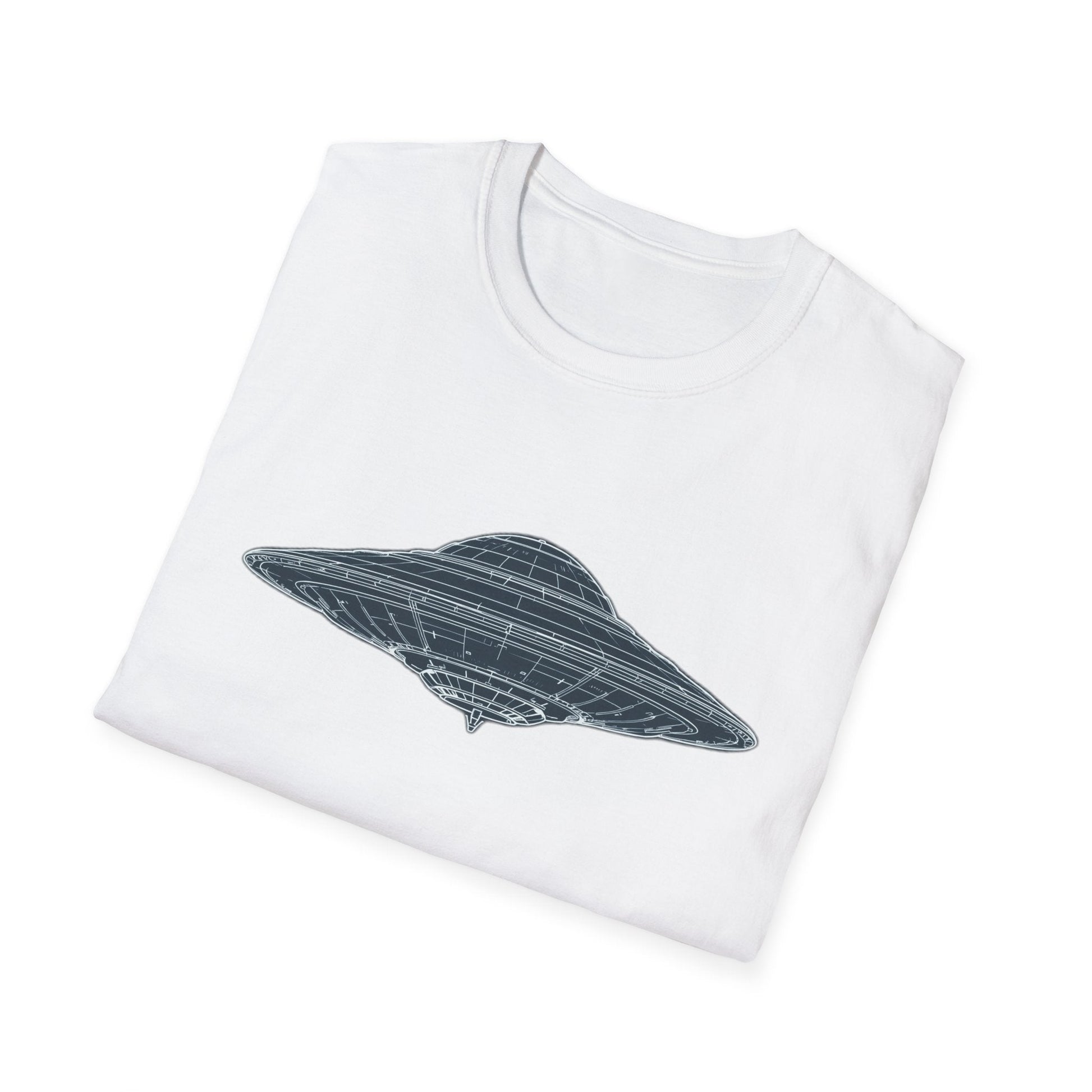 Unisex UFO Graphic T-Shirt, Fun Gift for Space Lovers, Casual Wear, Extra Soft T-Shirt, Birthday Gift, Geeky Apparel, Space Themed Clothing - IconVexa