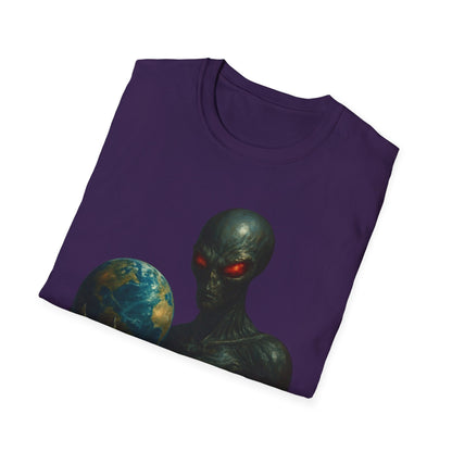 Alien - Inspired Unisex Softstyle T-Shirt, Graphic Tee, Sci - Fi Apparel, Cosmic Gift, Unisex Fashion, Space Lover's Shirt - IconVexa