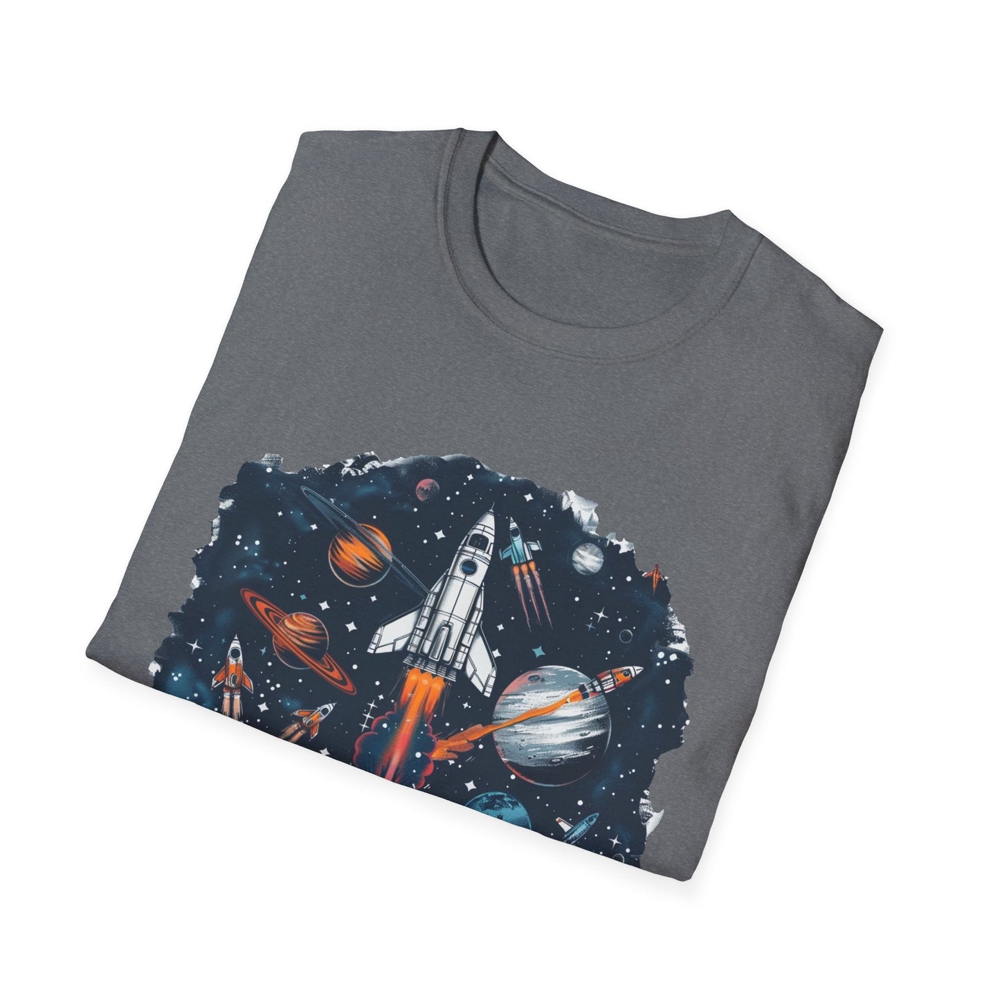 Cosmic Adventure T-Shirt - Unisex Rocket Space Tee, Astronaut Gift, Science Lover Shirt, Outer Space Apparel, Gift for Stargazers - IconVexa