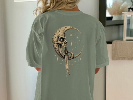 Moon Skull Graphic Tee Eye-Catching T-Shirt product