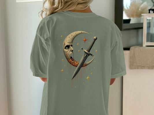 Moon and Dagger Graphic Shirt for Unique Style product