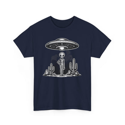 Alien Vibes Unisex Heavy Cotton Tee - Out of This World Design, Sci - Fi Shirt for Enthusiasts, Gift for Space Lovers, Graphic Tee, [...] - IconVexa