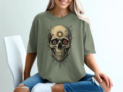 Skull Art Dark Eyes Graphic Tee product type