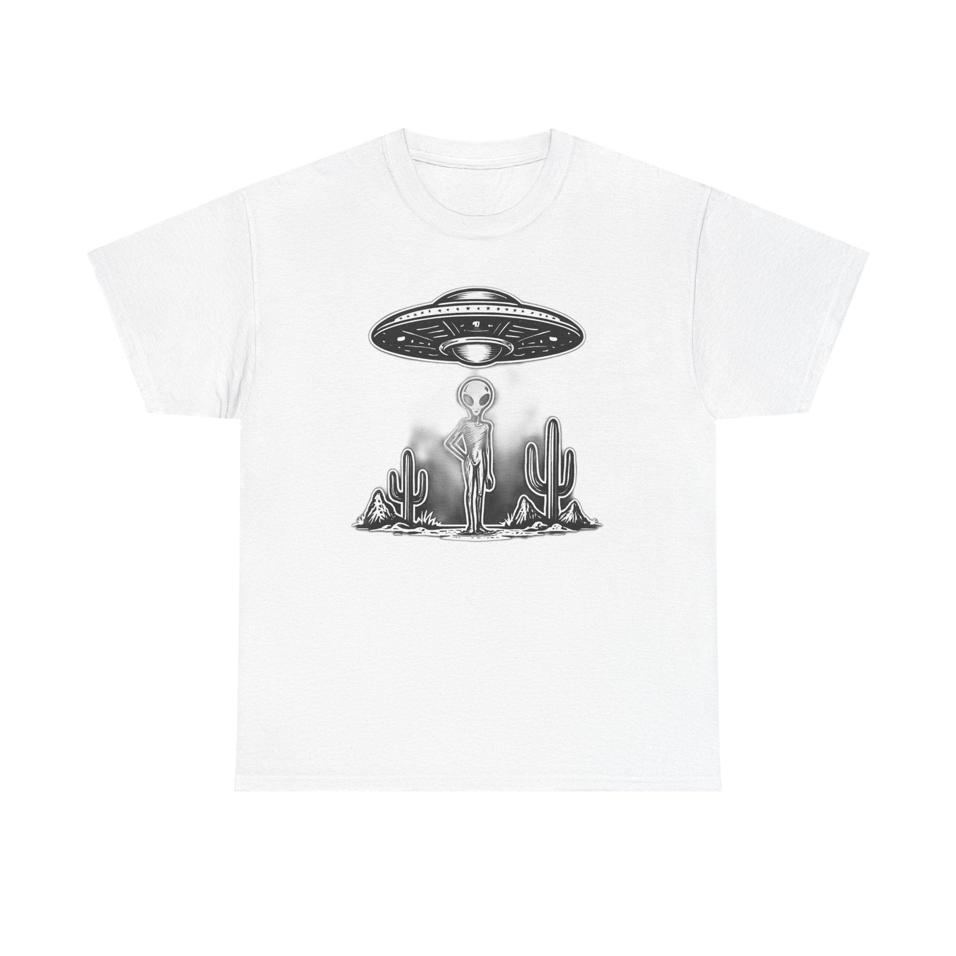 Alien Vibes Unisex Heavy Cotton Tee - Out of This World Design, Sci - Fi Shirt for Enthusiasts, Gift for Space Lovers, Graphic Tee, [...] - IconVexa