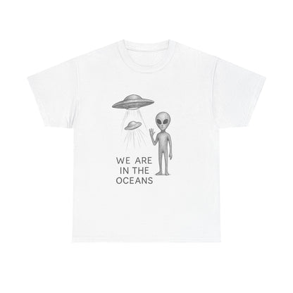Unisex Alien Tee - Fun UFO Graphic Cotton T-Shirt, Gifts for Space Lovers, Comfortable Everyday Wear, Unique Sci - Fi Apparel - IconVexa