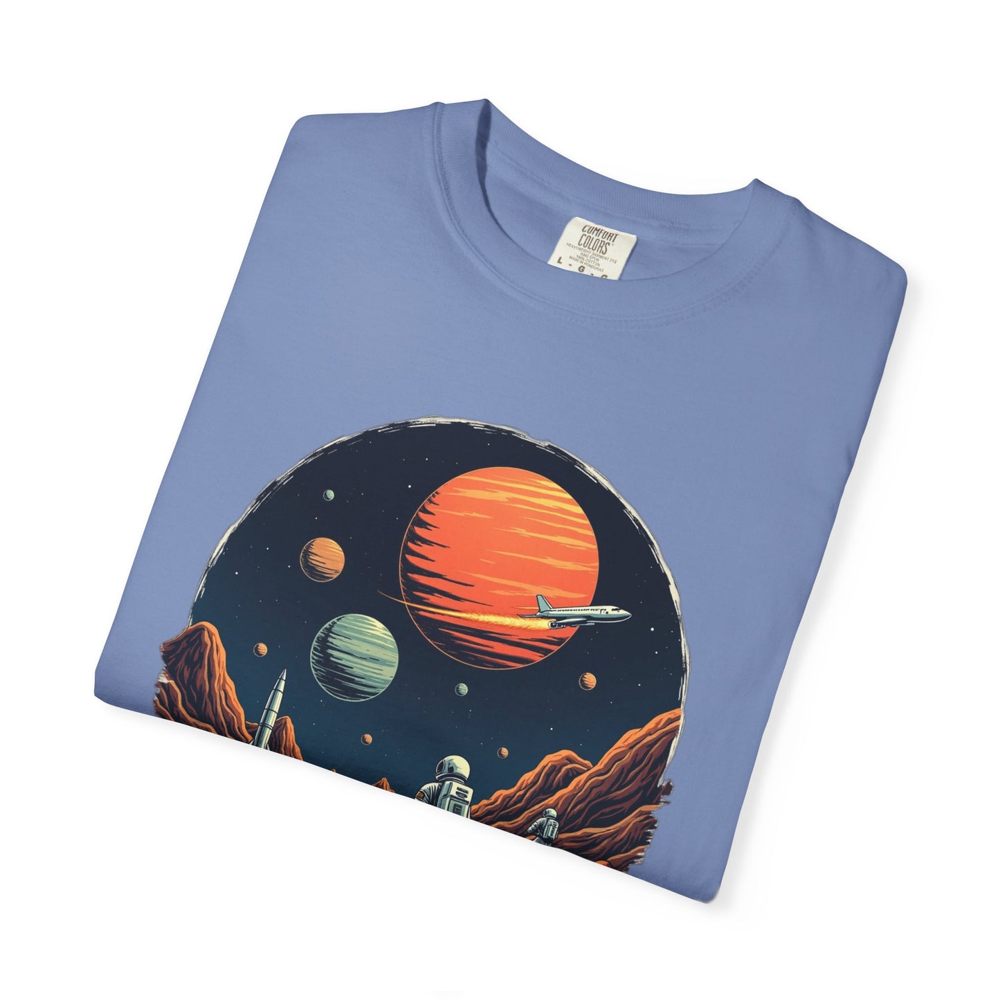 Astronaut T-Shirt | Outer Space Tee with Planets | Retro Sci-Fi Graphic for Space Lovers