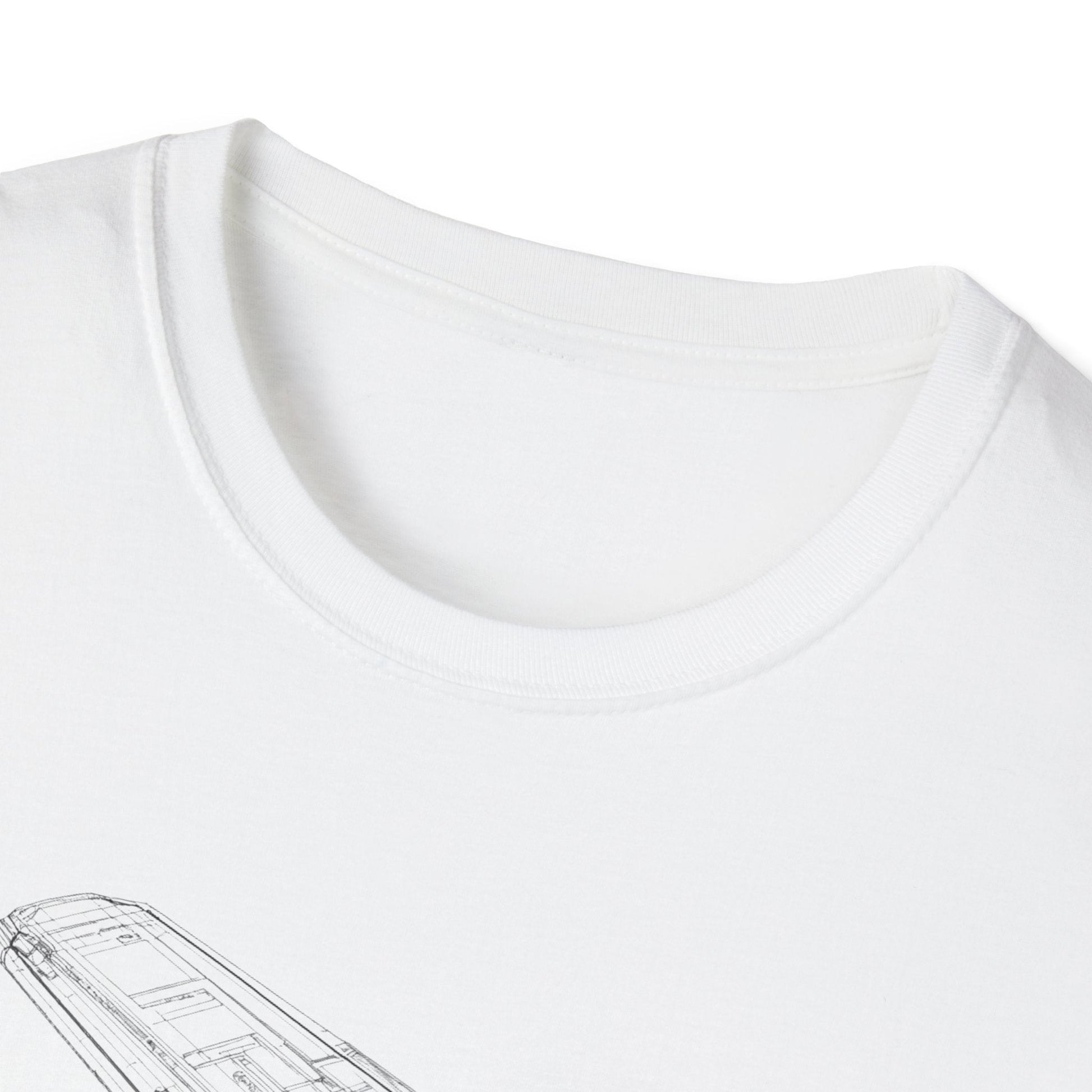 Futuristic Spaceship Graphic Tee - Unisex Softstyle T-Shirt, Space Lover Gift, Sci - Fi Shirt, Casual Everyday Wear, Galaxy Tee - IconVexa