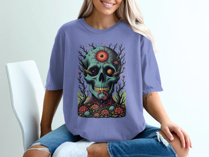 Unique Artistic Skull Graphic Tee Shirt product