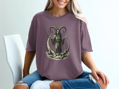 Occult Goat Horned Deity Graphic T-shirt product