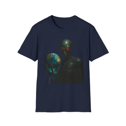 Alien - Inspired Unisex Softstyle T-Shirt, Graphic Tee, Sci - Fi Apparel, Cosmic Gift, Unisex Fashion, Space Lover's Shirt - IconVexa
