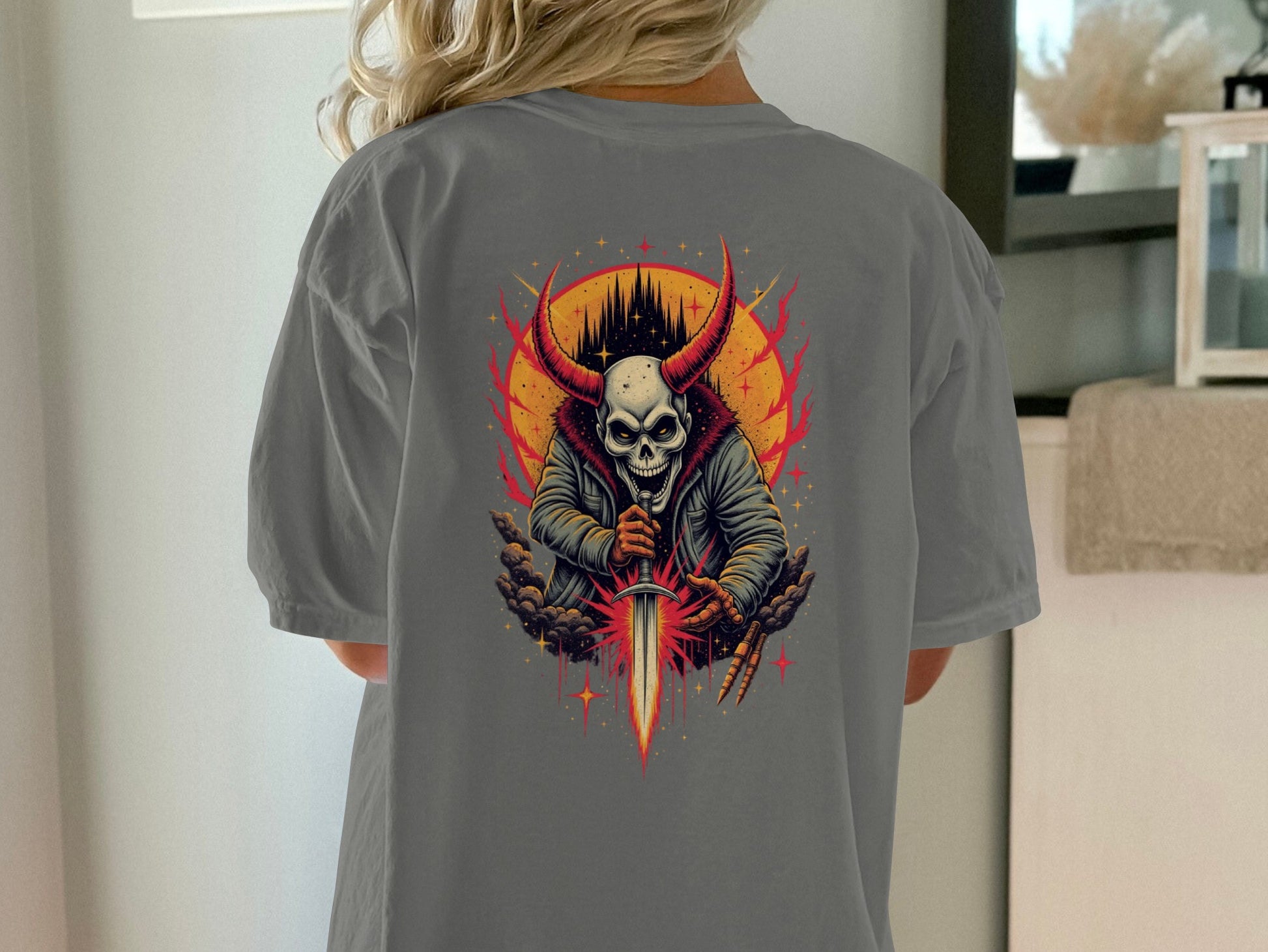 Grim Reaper Holding Sword Unisex T-Shirt product type