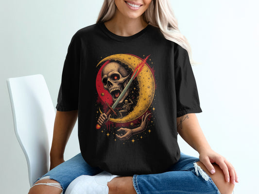 Grim Reaper Holding Sword Graphic T-shirt product