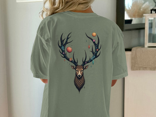 Artistic Stag Design Graphic Tee Shirt product type