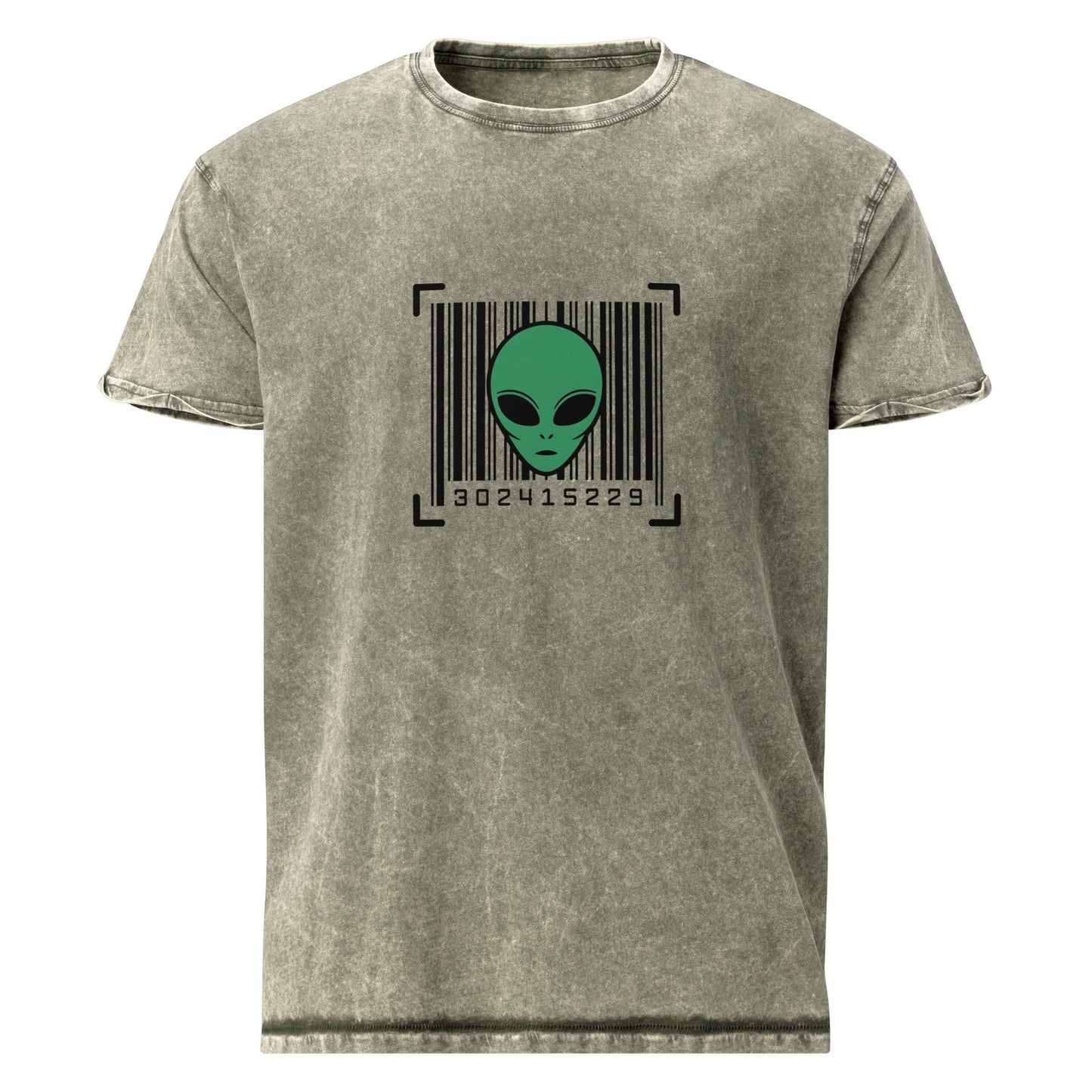 Alien Barcode Tee | Minimalist Sci - Fi Graphic Shirt | Cool UFO Streetwear for Geeks - IconVexa
