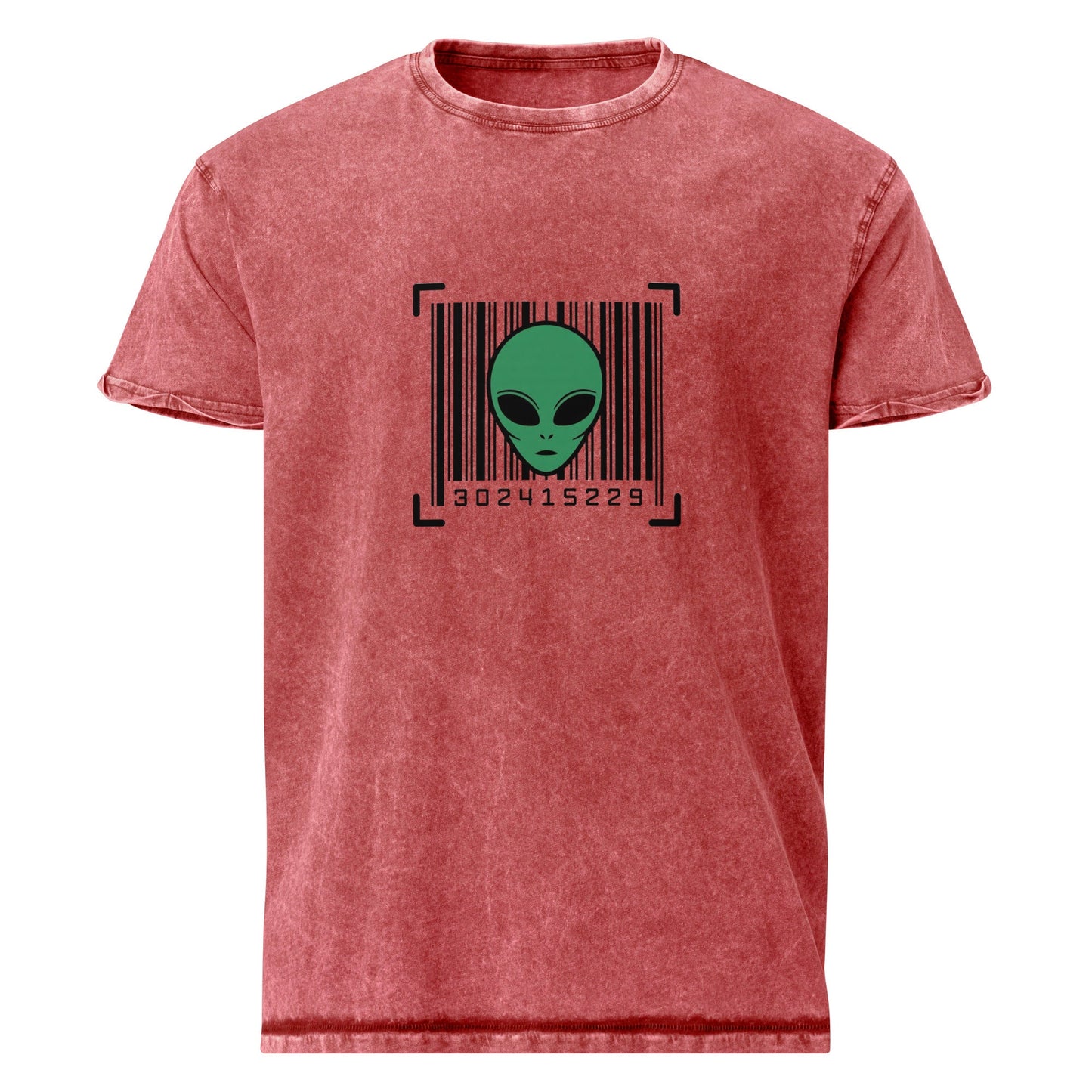 Alien Barcode Tee | Minimalist Sci - Fi Graphic Shirt | Cool UFO Streetwear for Geeks - IconVexa
