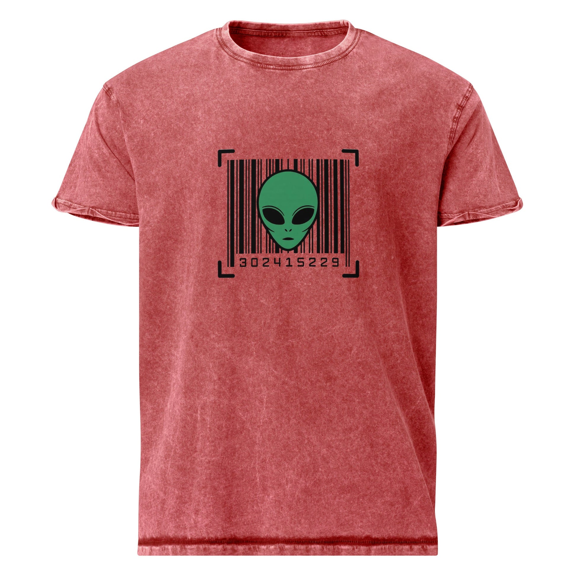Alien Barcode Tee | Minimalist Sci - Fi Graphic Shirt | Cool UFO Streetwear for Geeks - IconVexa