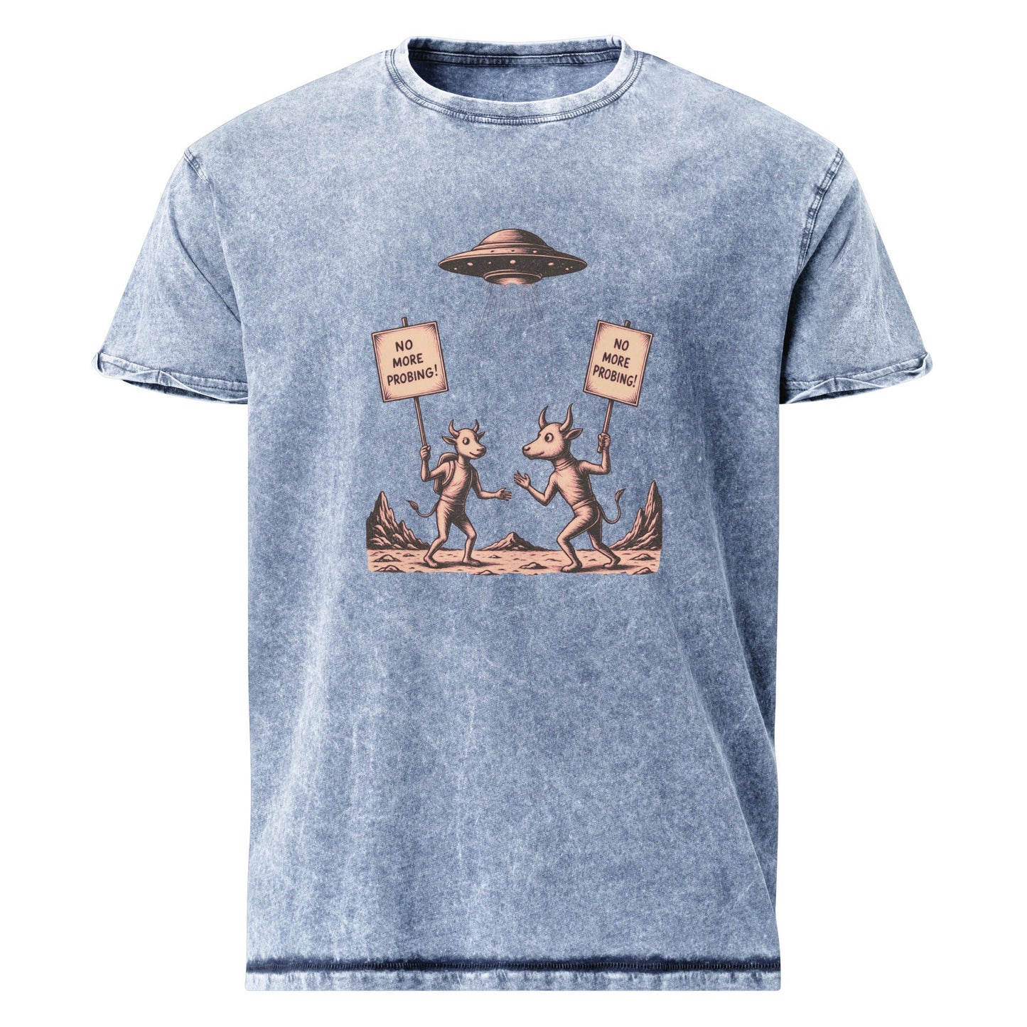 Alien Cow Protest UFO Shirt | Funny Space Tee with Cows & Saucer | Sci - Fi Graphic Gift Idea - IconVexa