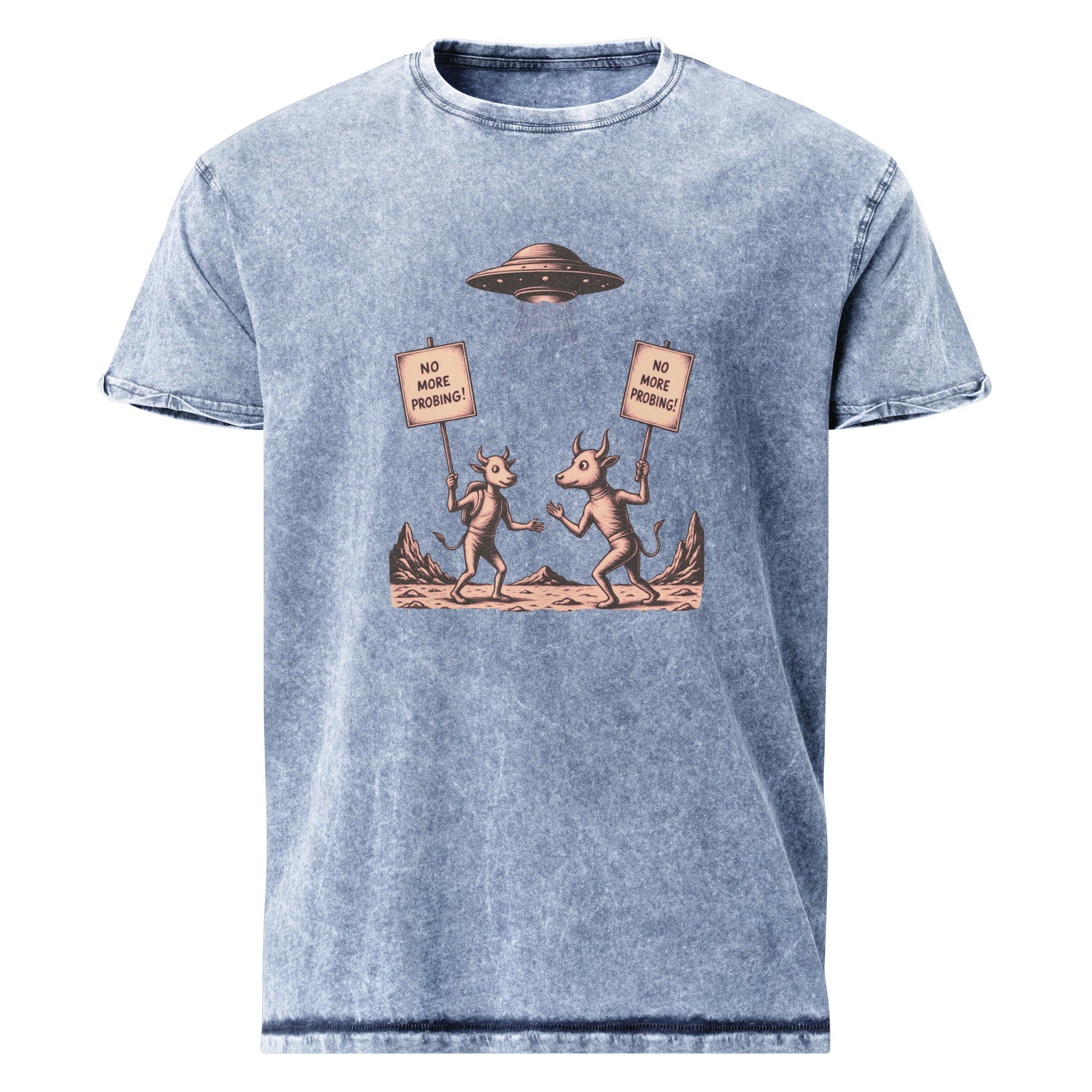Alien Cow Protest UFO Shirt | Funny Space Tee with Cows & Saucer | Sci - Fi Graphic Gift Idea - IconVexa