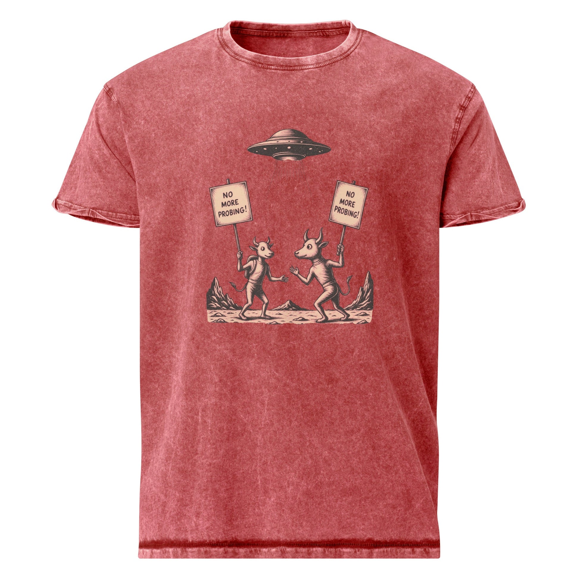 Alien Cow Protest UFO Shirt | Funny Space Tee with Cows & Saucer | Sci - Fi Graphic Gift Idea - IconVexa