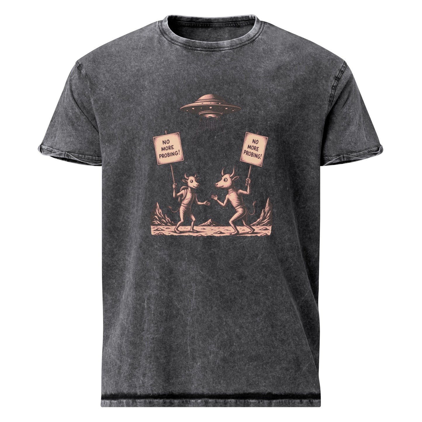 Alien Cow Protest UFO Shirt | Funny Space Tee with Cows & Saucer | Sci - Fi Graphic Gift Idea - IconVexa