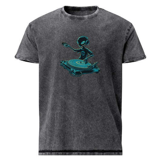 Alien DJ Tee | Space Theme Shirt for Music Lovers | Sci - Fi Streetwear Graphic T-Shirt - IconVexa