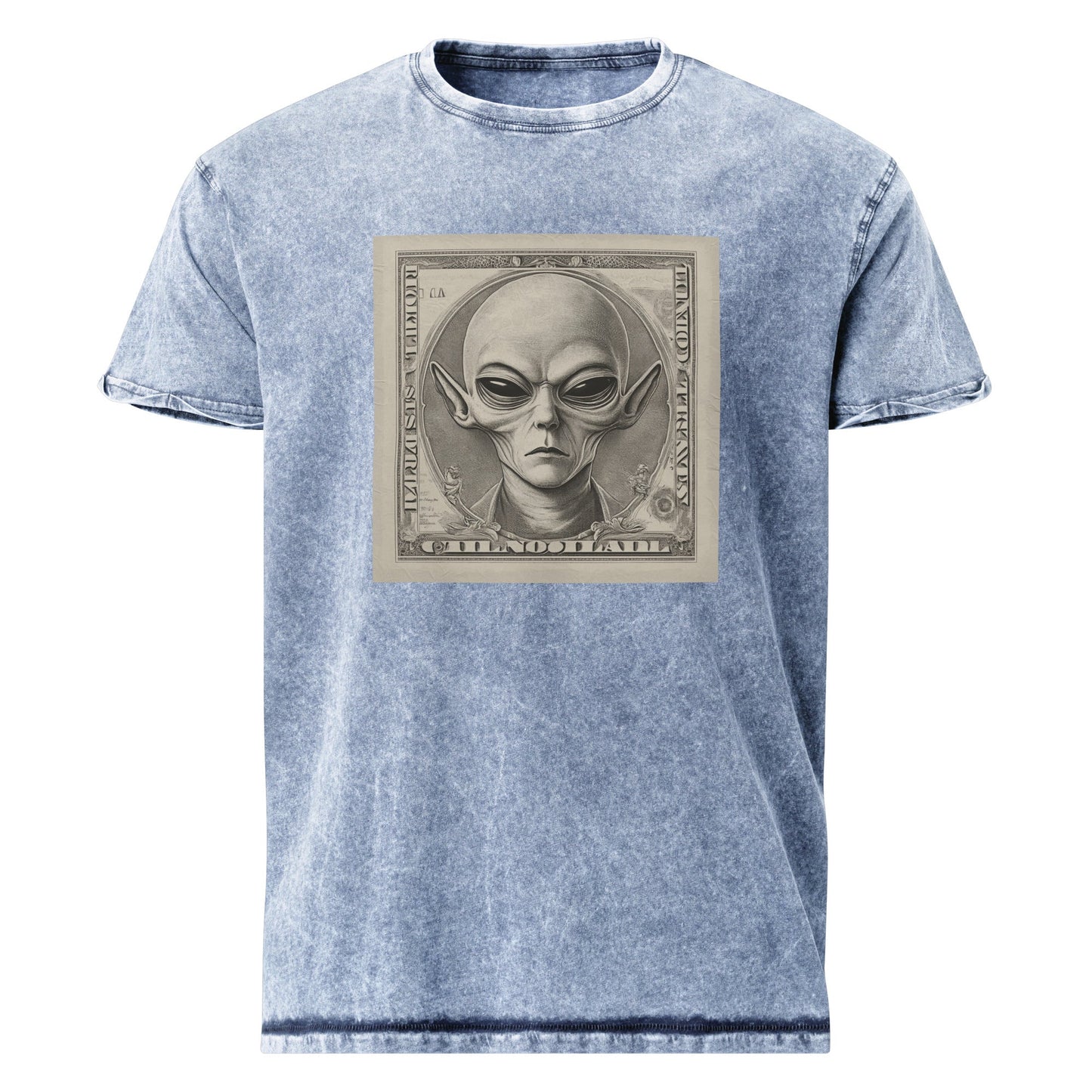 Alien Dollar Tee | Sci - Fi Currency Graphic Shirt | Artistic UFO Streetwear Style - IconVexa