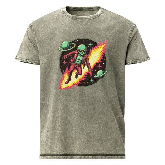 Alien Hero T-Shirt | Retro Sci - Fi Graphic Tee | Outer Space Adventure Shirt for Geeks - IconVexa