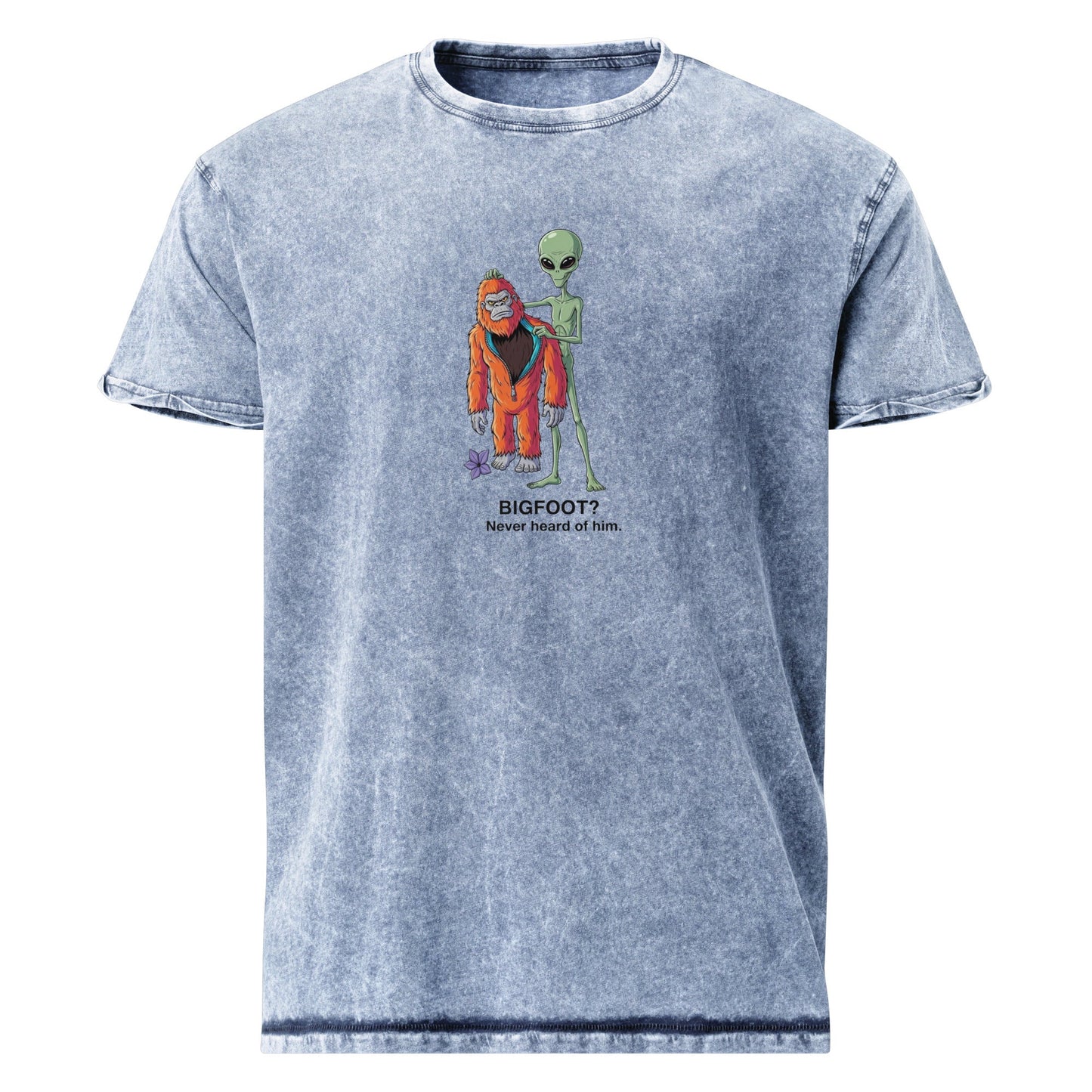 Alien Holding Bigfoot Costume Tee | Funny Halloween UFO Shirt | Retro Sci - Fi Gift Idea - IconVexa