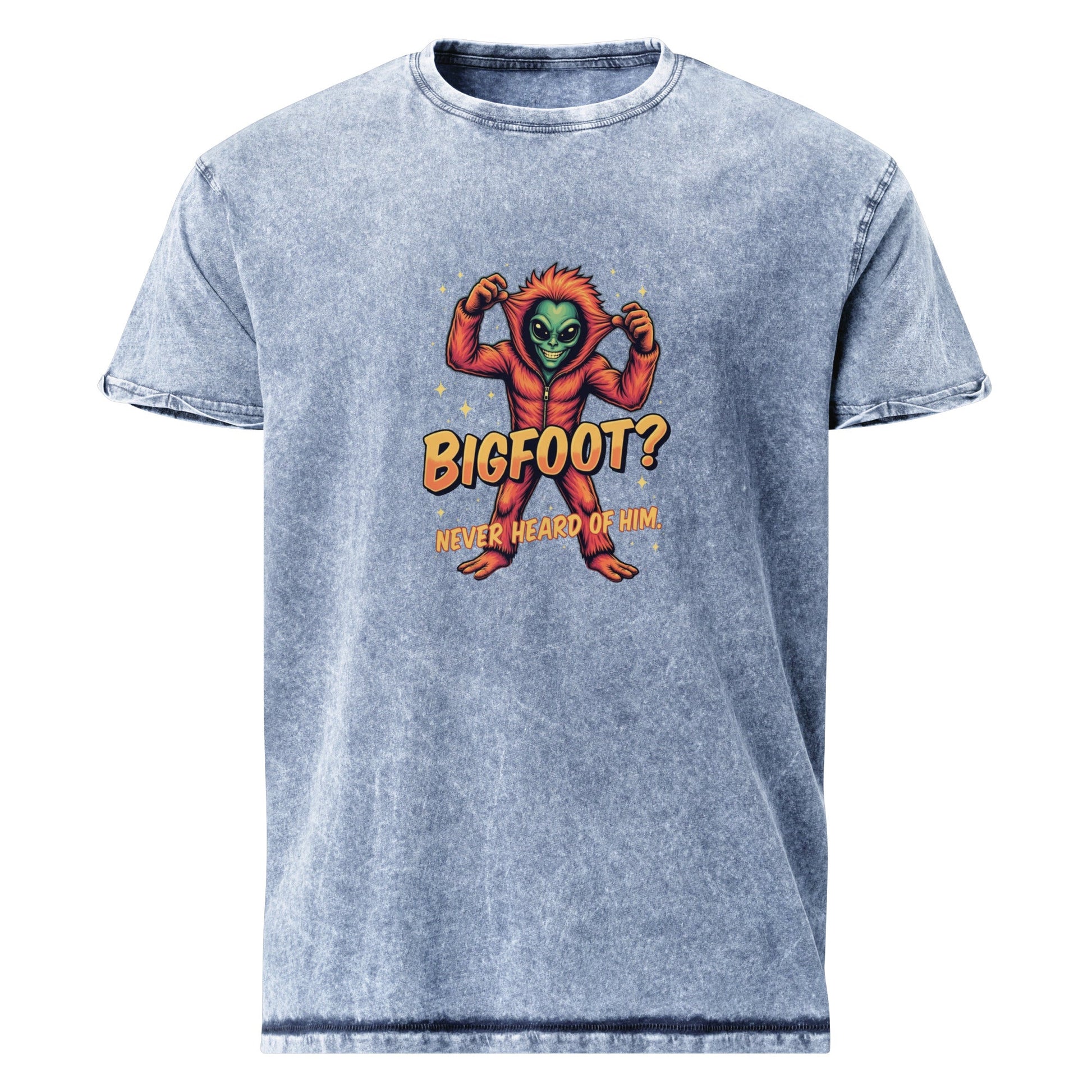 Alien in Bigfoot Costume Shirt | Funny UFO Tee for Halloween | Quirky Sci - Fi Graphic Top - IconVexa