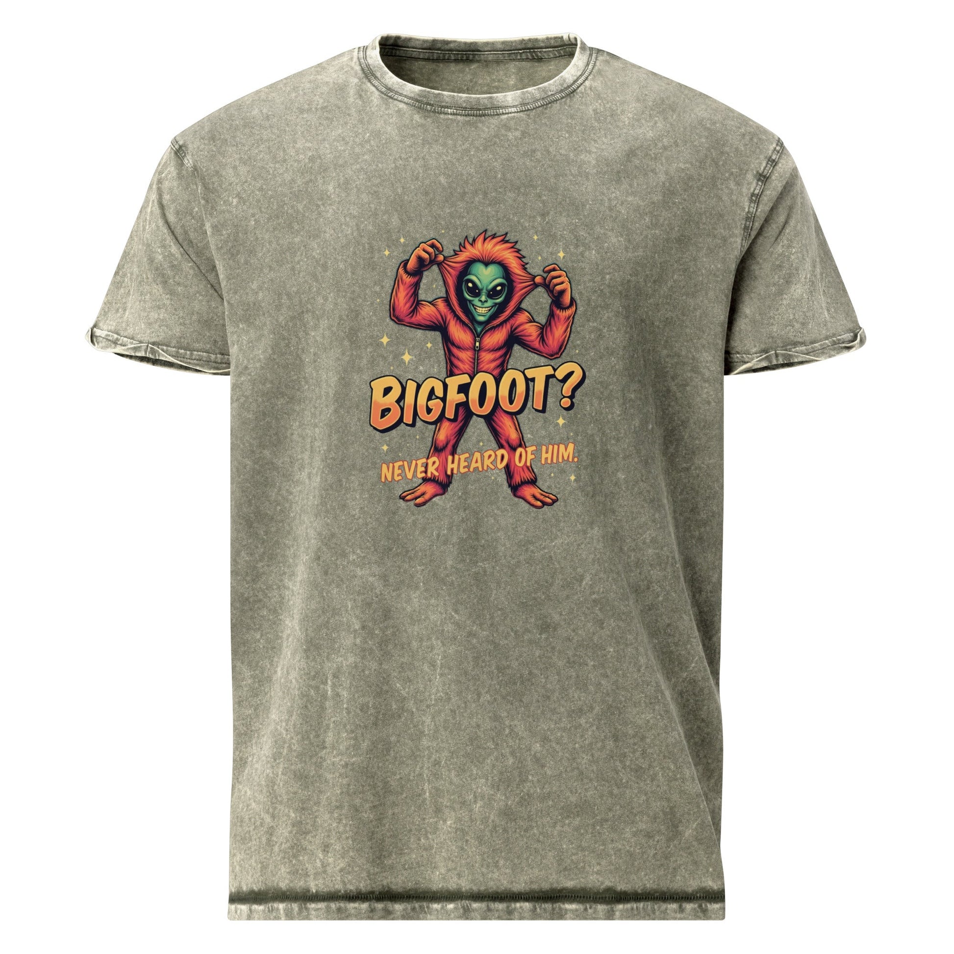 Alien in Bigfoot Costume Shirt | Funny UFO Tee for Halloween | Quirky Sci - Fi Graphic Top - IconVexa