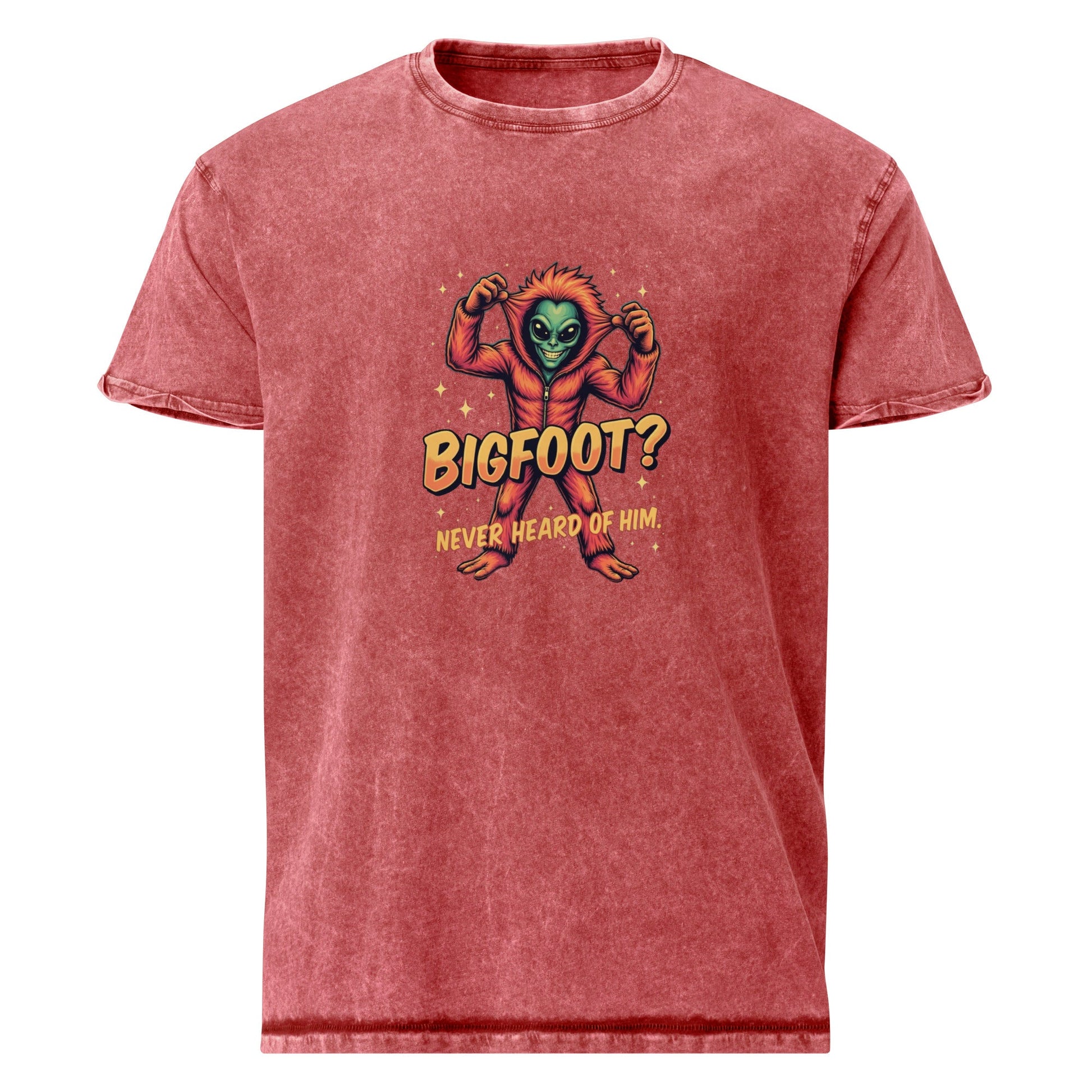 Alien in Bigfoot Costume Shirt | Funny UFO Tee for Halloween | Quirky Sci - Fi Graphic Top - IconVexa
