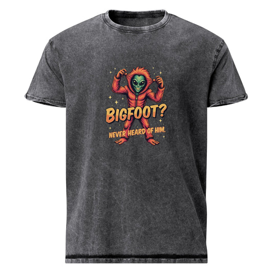 Alien in Bigfoot Costume Shirt | Funny UFO Tee for Halloween | Quirky Sci - Fi Graphic Top - IconVexa