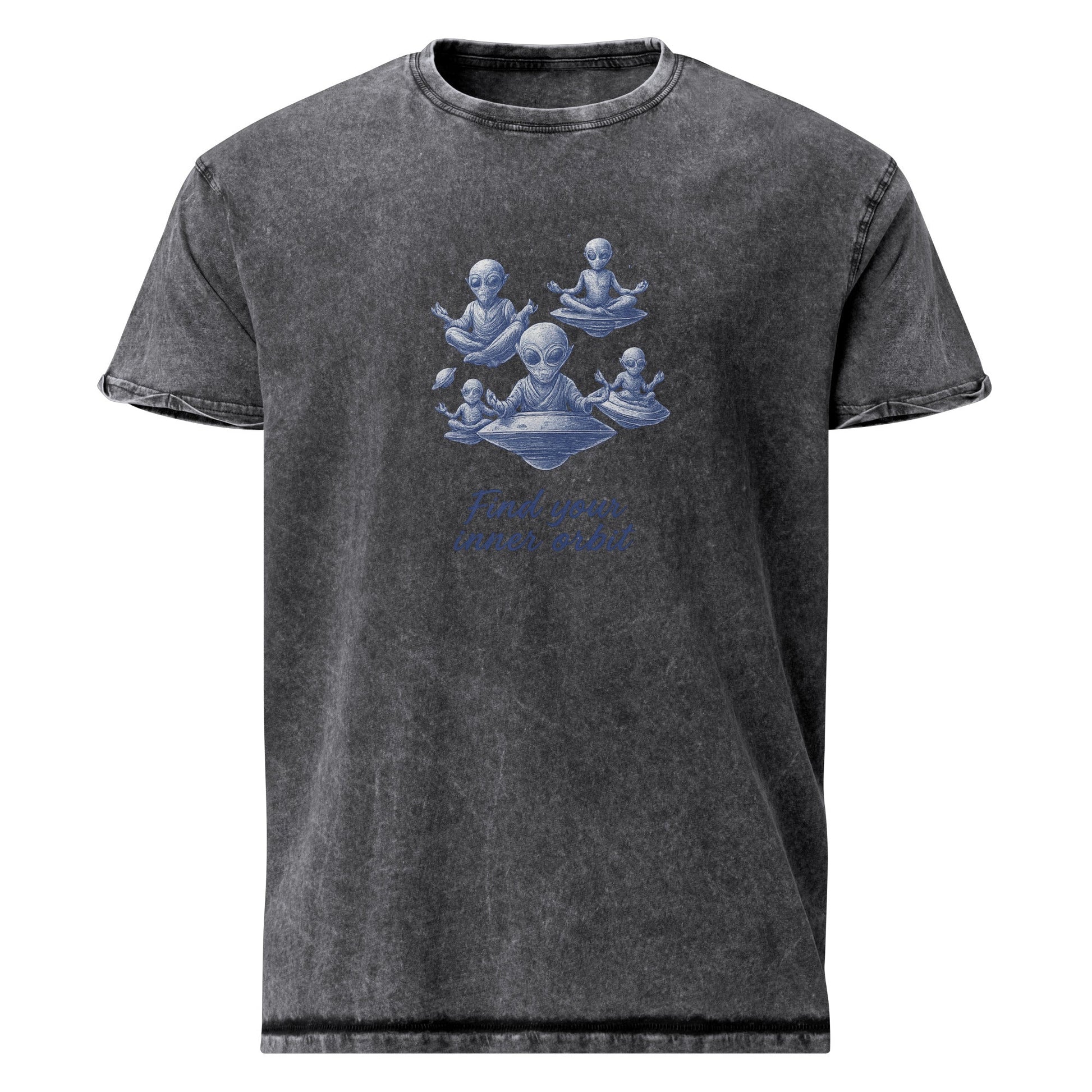 Alien Meditation Tee | Find Your Inner Orbit Shirt | Space - Themed Mindfulness T-Shirt - IconVexa