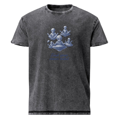 Alien Meditation Tee | Find Your Inner Orbit Shirt | Space - Themed Mindfulness T-Shirt - IconVexa