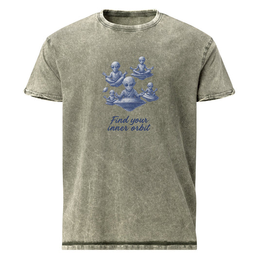 Alien Meditation Tee | Find Your Inner Orbit Shirt | Space - Themed Mindfulness T-Shirt - IconVexa