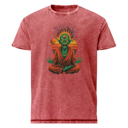 Alien Monk Rage Tee | Outer Space Meditation Shirt | Scifi Graphic T-Shirt - IconVexa