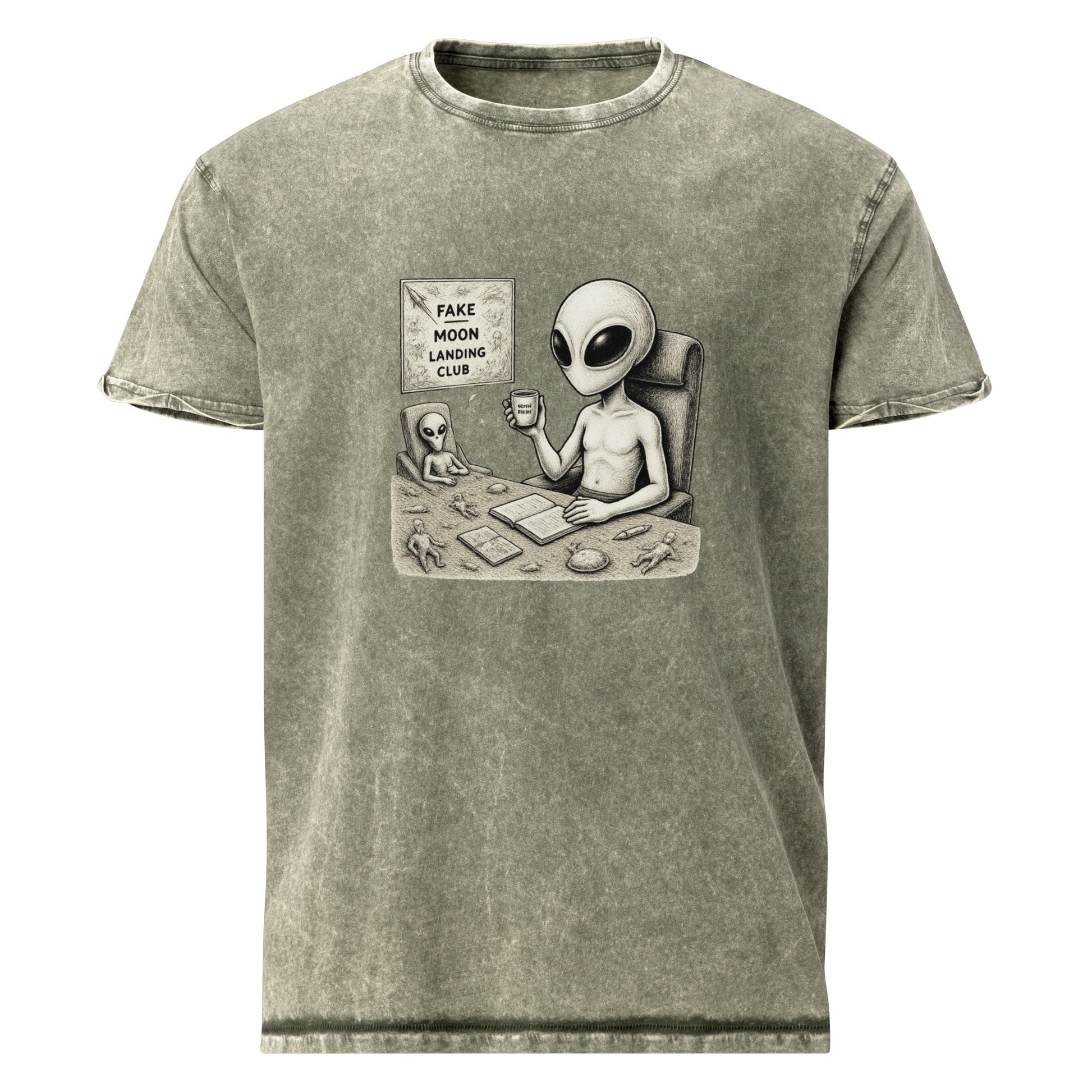 Alien Moon Conspiracy Tee | Funny Space Graphic for Geeks | Sci - Fi Truth Seeker T-Shirt - IconVexa